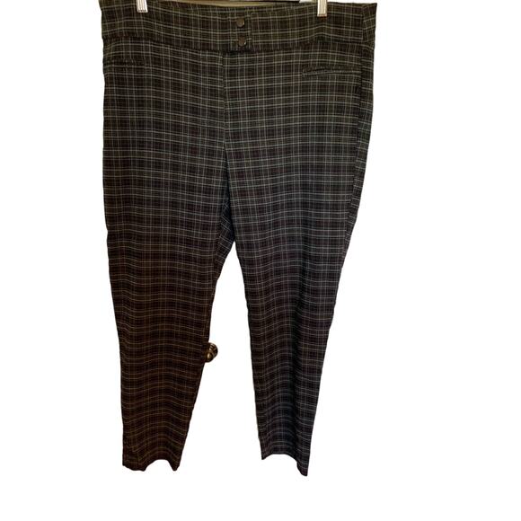89th & Madison stretch pants black plaid size 16 women's - Picture 1 of 6